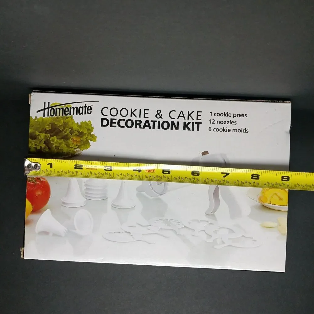 Homemate Cookie & Cake Decoration Kit 19 Piece Set with Press 12 Nozzles 6 Molds